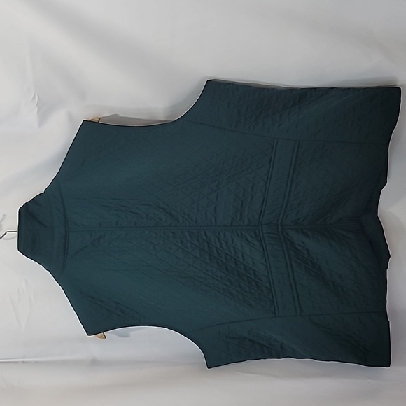 TALBOTS hunter Green quilted Preppy Hunting vest - Picture 6 of 7